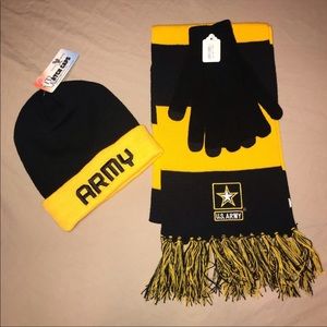 Army Winter Hat, Scarf, & Gloves Set